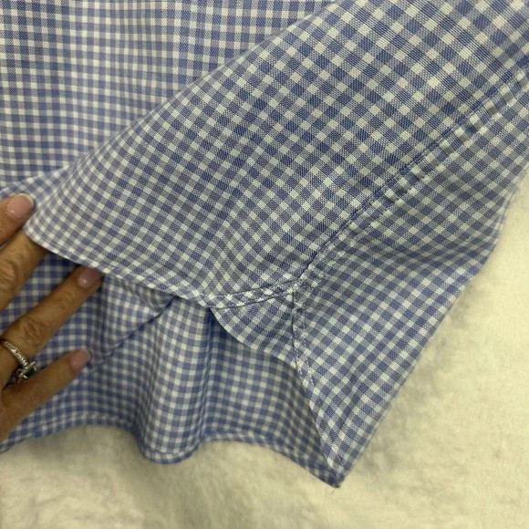 Daniel Cremieux Signature Collection Blue Plaid Long Sleeve Shirt Men Med - Picture 13 of 14